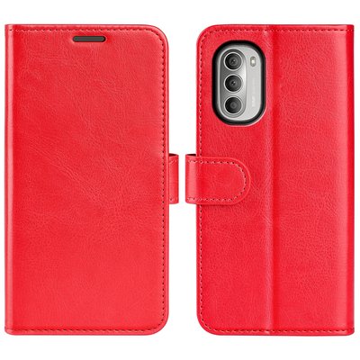 Motorola Moto G51 Hoesje, MobyDefend Wallet Book Case (Sluiting Achterkant), Rood
