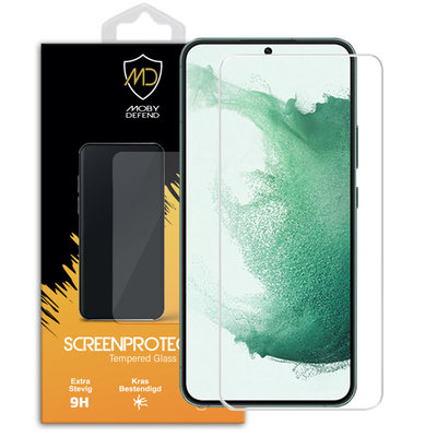 Samsung Galaxy S22 Plus (S22+) Screenprotector, MobyDefend Case-Friendly Gehard Glas Screensaver