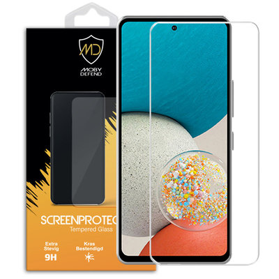 Samsung Galaxy A53 Screenprotector, MobyDefend Case-Friendly Gehard Glas Screensaver