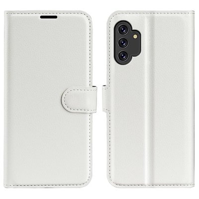 Samsung Galaxy A13 (4G) Hoesje, MobyDefend Kunstleren Wallet Book Case, Wit