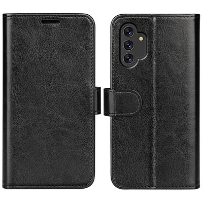 Samsung Galaxy A13 (4G) Hoesje, MobyDefend Wallet Book Case (Sluiting Achterkant), Zwart