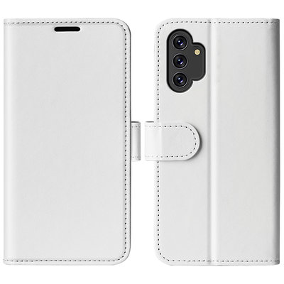 Samsung Galaxy A13 (4G) Hoesje, MobyDefend Wallet Book Case (Sluiting Achterkant), Wit