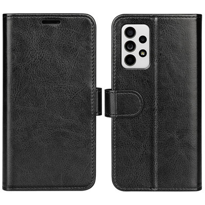 Samsung Galaxy A53 Hoesje, MobyDefend Wallet Book Case (Sluiting Achterkant), Zwart