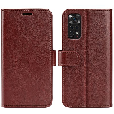 Xiaomi Redmi Note 11 / Note 11S Hoesje, MobyDefend Wallet Book Case (Sluiting Achterkant), Bruin