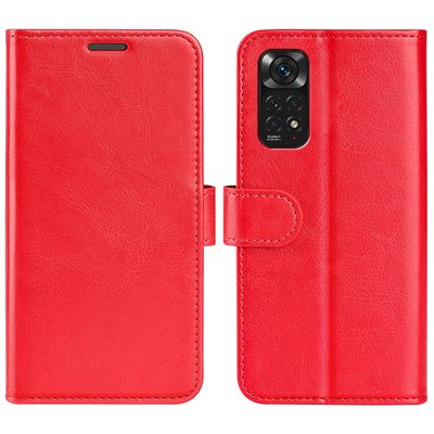 Xiaomi Redmi Note 11 / Note 11S Hoesje, MobyDefend Wallet Book Case (Sluiting Achterkant), Rood