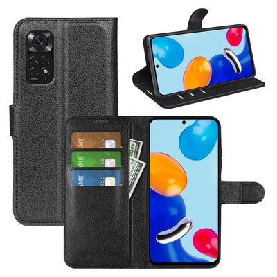 Xiaomi Redmi Note 11 / Note 11S Hoesje, MobyDefend Kunstleren Wallet Book Case, Zwart
