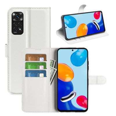 Xiaomi Redmi Note 11 / Note 11S Hoesje, MobyDefend Kunstleren Wallet Book Case, Wit