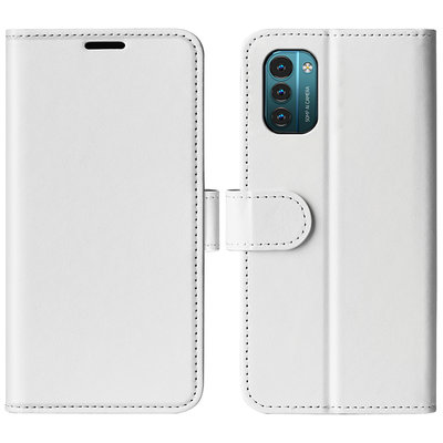 Nokia G11 / Nokia G21 Hoesje, MobyDefend Wallet Book Case (Sluiting Achterkant), Wit