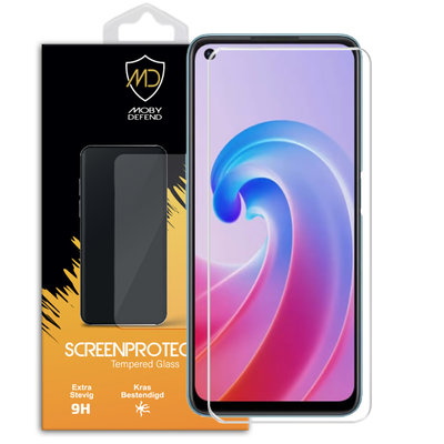 Oppo A96 Screenprotector, MobyDefend Case-Friendly Gehard Glas Screensaver
