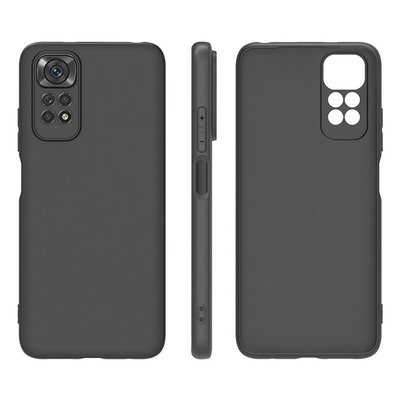Xiaomi Redmi Note 11 / Note 11S Hoesje, MobyDefend  TPU Gelcase, Mat Zwart