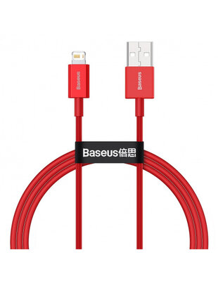 Baseus USB-A naar Lightning kabel, 1 Meter, Rood