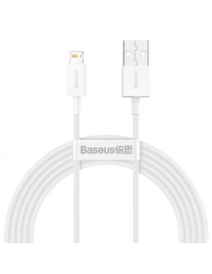 Baseus USB-A naar Lightning kabel, 2 Meter, Wit