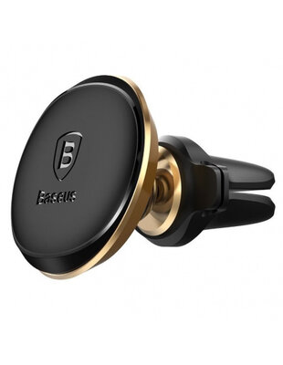 Baseus Magnetische Telefoonhouder Ventilatierooster, 360º Verstelbare Autohouder, Zwart-Goud