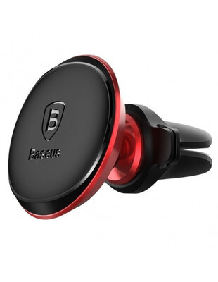 Baseus Magnetische Telefoonhouder Ventilatierooster, 360º Verstelbare Autohouder, Zwart-Rood