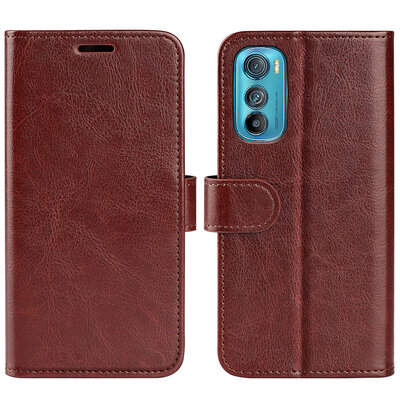 Motorola Edge 30 Hoesje, MobyDefend Wallet Book Case (Sluiting Achterkant), Bruin