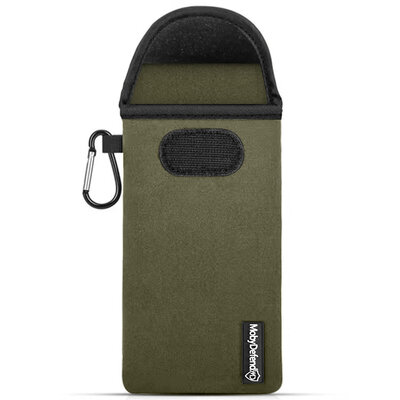 Hoesje voor Samsung Galaxy Z Fold 2, MobyDefend Neopreen Pouch Met Karabijnhaak, Insteekhoesje, Riemlus Hoesje, Groen