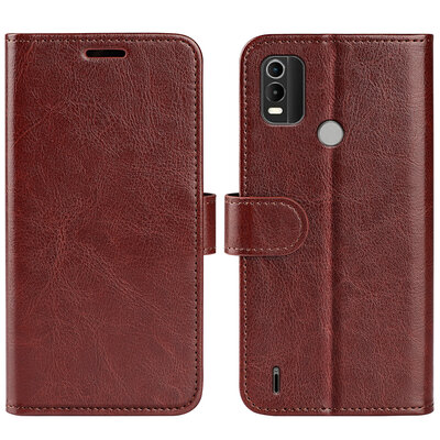 Nokia C21 Plus Hoesje, MobyDefend Wallet Book Case (Sluiting Achterkant), Bruin