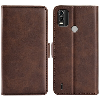 Nokia C21 Plus Hoesje, MobyDefend Luxe Wallet Book Case (Sluiting Zijkant), Bruin