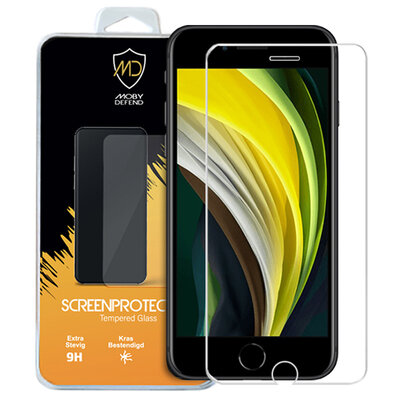 Apple iPhone SE (2020/2022) / iPhone 7 / iPhone 8 screenprotector, MobyDefend Case-Friendly Gehard Glas Screensaver