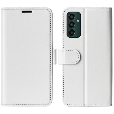 Samsung Galaxy M13 / M23 Hoesje, MobyDefend Wallet Book Case (Sluiting Achterkant), Wit