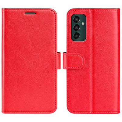 Samsung Galaxy M13 / M23 Hoesje, MobyDefend Wallet Book Case (Sluiting Achterkant), Rood