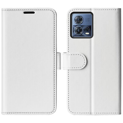 Motorola Edge 30 Fusion Hoesje, MobyDefend Wallet Book Case (Sluiting Achterkant), Wit