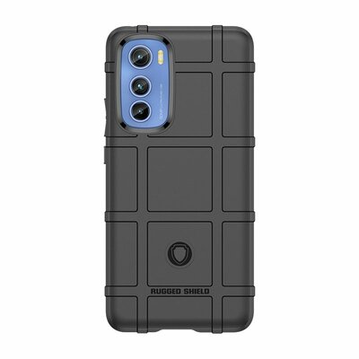 Motorola Edge 30 Hoesje, Rugged Shield TPU Gelcase, Zwart