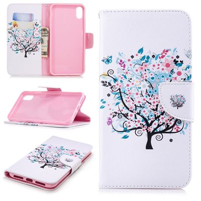 Apple iPhone XS Max hoesje, 3-in-1 bookcase met print, boom