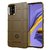 Samsung Galaxy A71 hoesje, Rugged shield TPU case, Bruin
