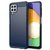 Samsung Galaxy M22 / Galaxy A22 4G Hoesje, MobyDefend TPU Gelcase, Geborsteld Metaal + Carbonlook, Navy Blauw