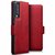 Huawei P30 hoesje, MobyDefend slim-fit echt leren bookcase, Rood