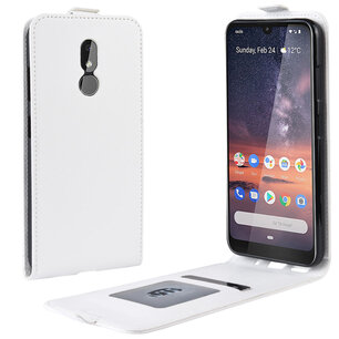 Nokia 3.2 hoesje, flipcase, wit