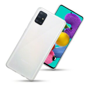 Samsung Galaxy A51 hoesje, Transparante gel case, Volledig doorzichtig