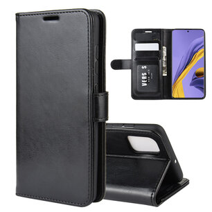 Samsung Galaxy A51 hoesje, Wallet bookcase, Zwart