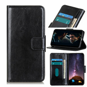 OnePlus 8 hoesje, Wallet bookcase, Zwart