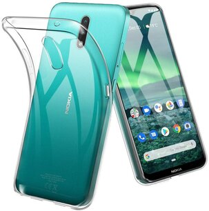 Nokia 2.3 hoesje, Transparante gel case, Volledig doorzichtig
