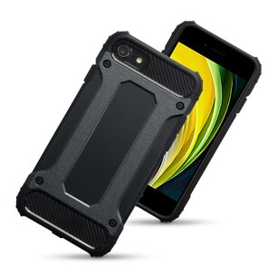 Apple iPhone SE (2020/2022) / iPhone 7 / iPhone 8 hoesje, Dubbel gelaagde pantsercase, zwart