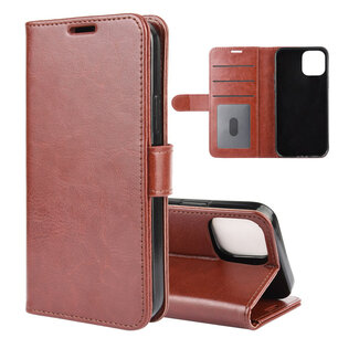 Apple iPhone 12 Mini hoesje, Wallet bookcase, Bruin