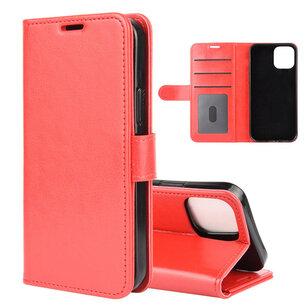 Apple iPhone 12 Mini hoesje, Wallet bookcase, Rood