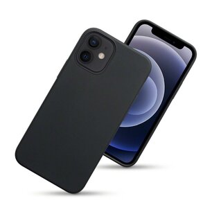 Apple iPhone 12 Mini hoesje, MobyDefend TPU Gelcase, Mat Zwart