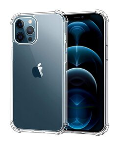 Apple iPhone 12 Pro Max hoesje, Transparante shock proof gel case met verstevigde hoeken, Volledig doorzichtig