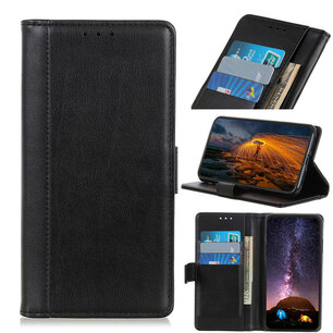 Nokia 2.4 hoesje, Luxe wallet bookcase, Zwart