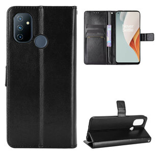 OnePlus Nord N10 hoesje, Wallet bookcase, Zwart