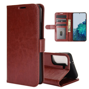 Samsung Galaxy S21 Plus (S21+) hoesje, Wallet bookcase, Bruin