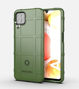 Samsung Galaxy A12 / M12 Hoesje - Mobydefend Rugged Shield TPU Backcover - Groen