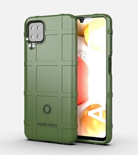 Samsung Galaxy A12 / M12 hoesje, Rugged shield TPU Gelcase, Groen