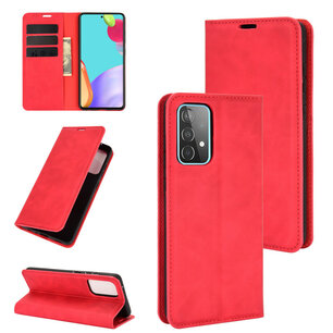 Samsung Galaxy A52 / A52s hoesje - Luxe Wallet Bookcase (Magnetische Sluiting) - Rood