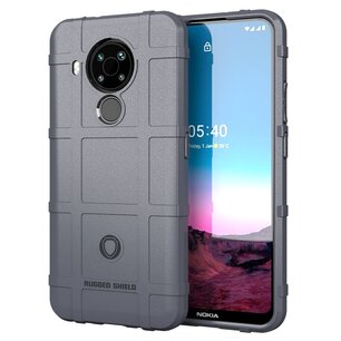 Nokia 5.4 hoesje, Rugged shield TPU Gelcase, Grijs