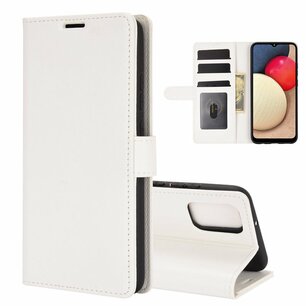 Samsung Galaxy A02s hoesje, Wallet bookcase, Wit