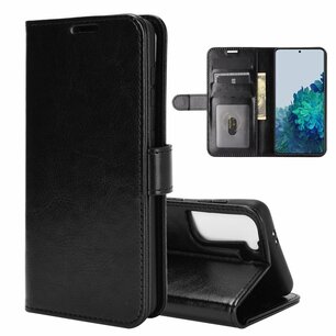 Samsung Galaxy S21 hoesje, Wallet bookcase, Zwart